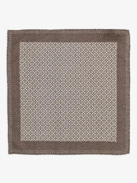 Brunello Cucinelli geometric-print pocket square