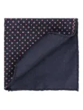 Brunello Cucinelli geometric-pattern pocket square - Blue