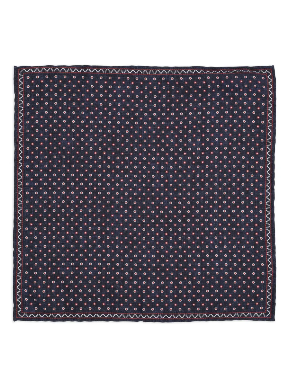 Brunello Cucinelli geometric-pattern pocket square - Blauw