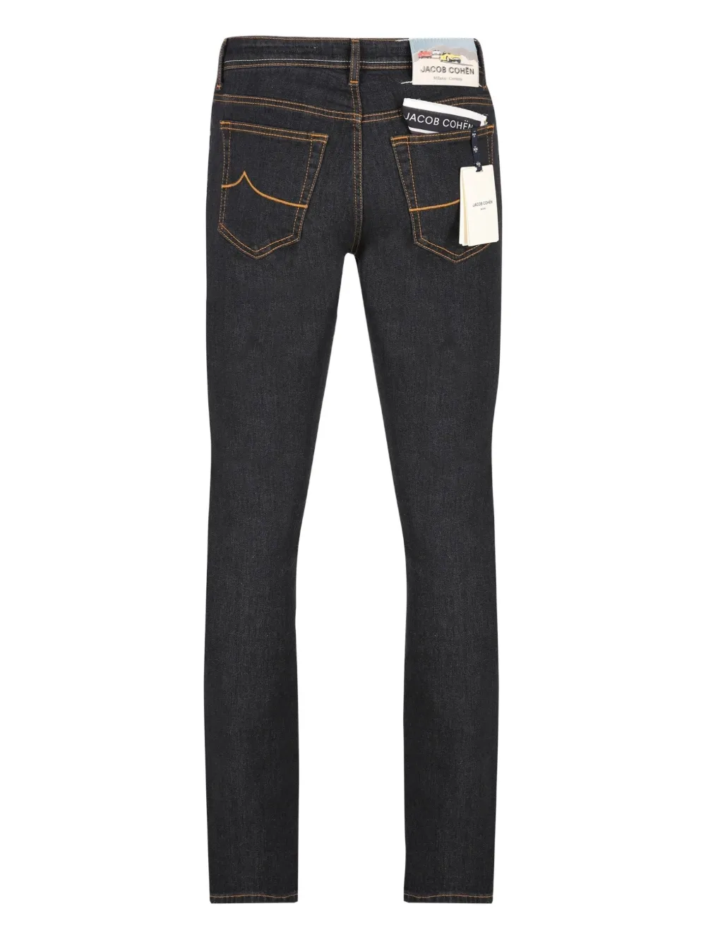 Jacob Cohen Five-pocket Contrast-stitch Jeans In Blue
