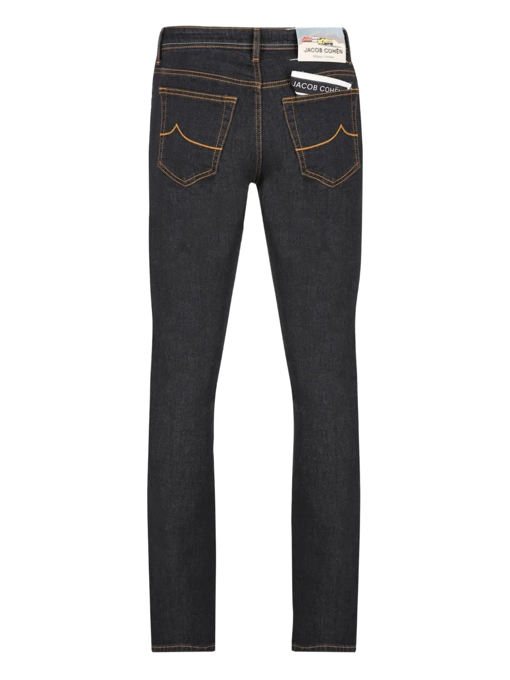 Jacob Cohën Jeans met contrasterende stiksels en vijf zakken - Blauw