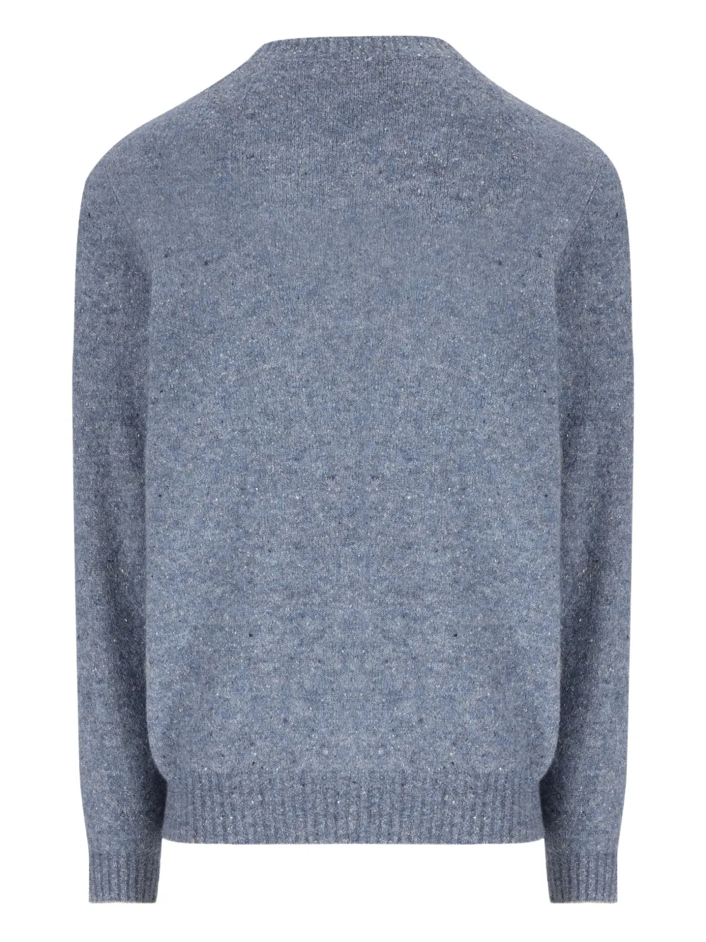 Brunello Cucinelli Ribgebreide trui met gevlekt effect - Blauw