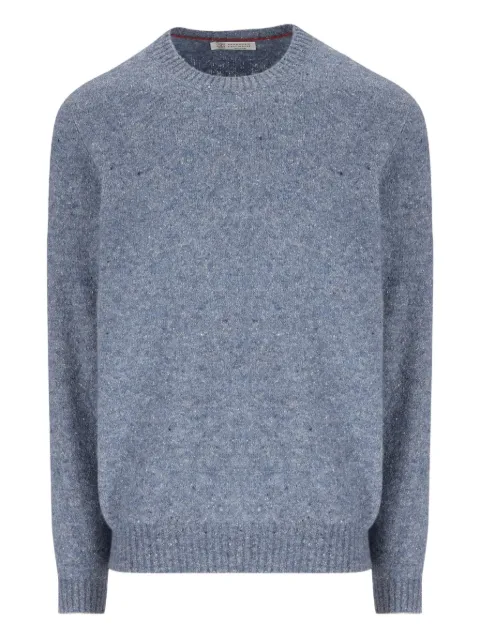 Brunello Cucinelli mottled-effect ribbed-knit sweater