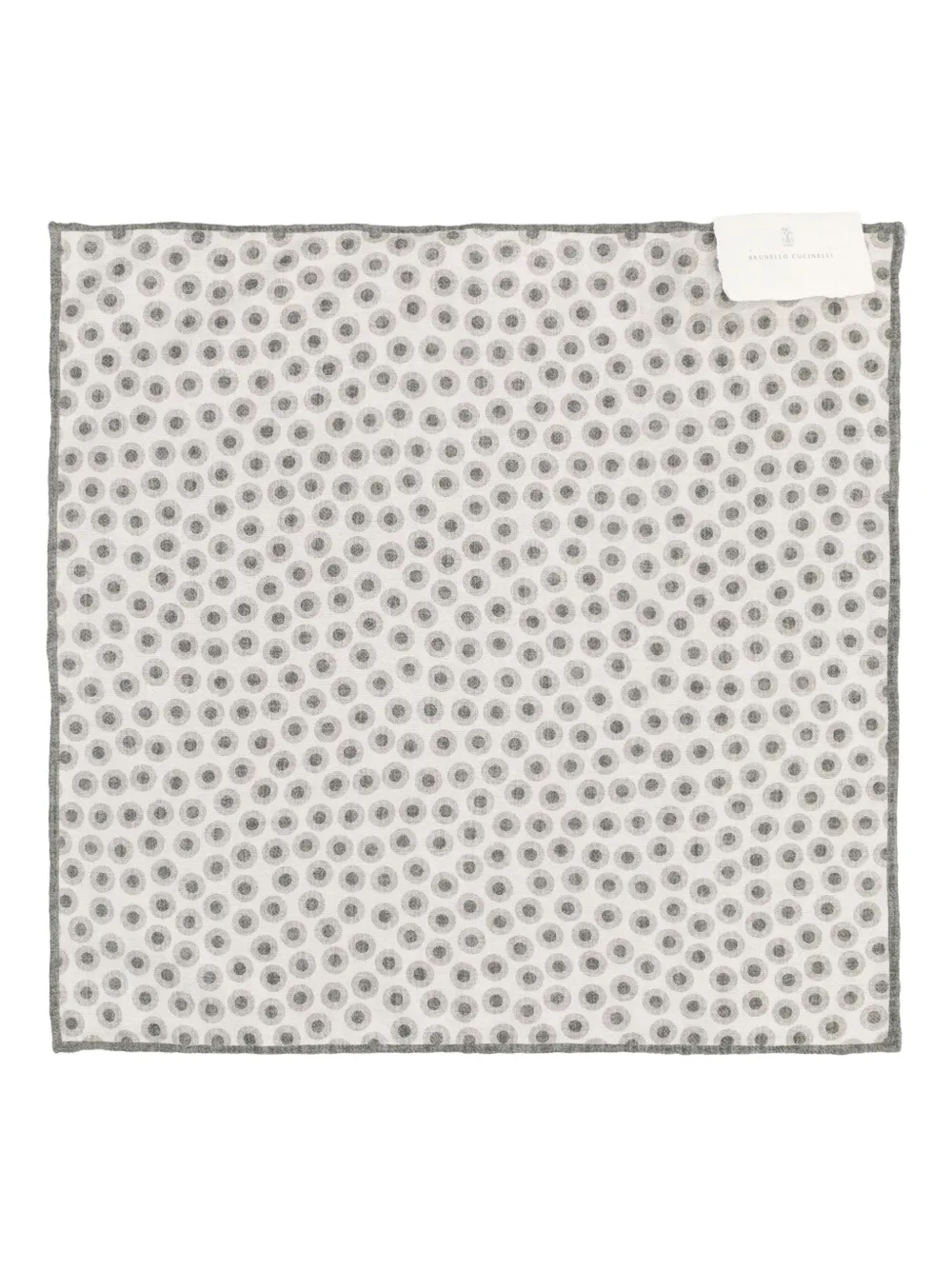 Brunello Cucinelli Patterned Pocket Square In Gray
