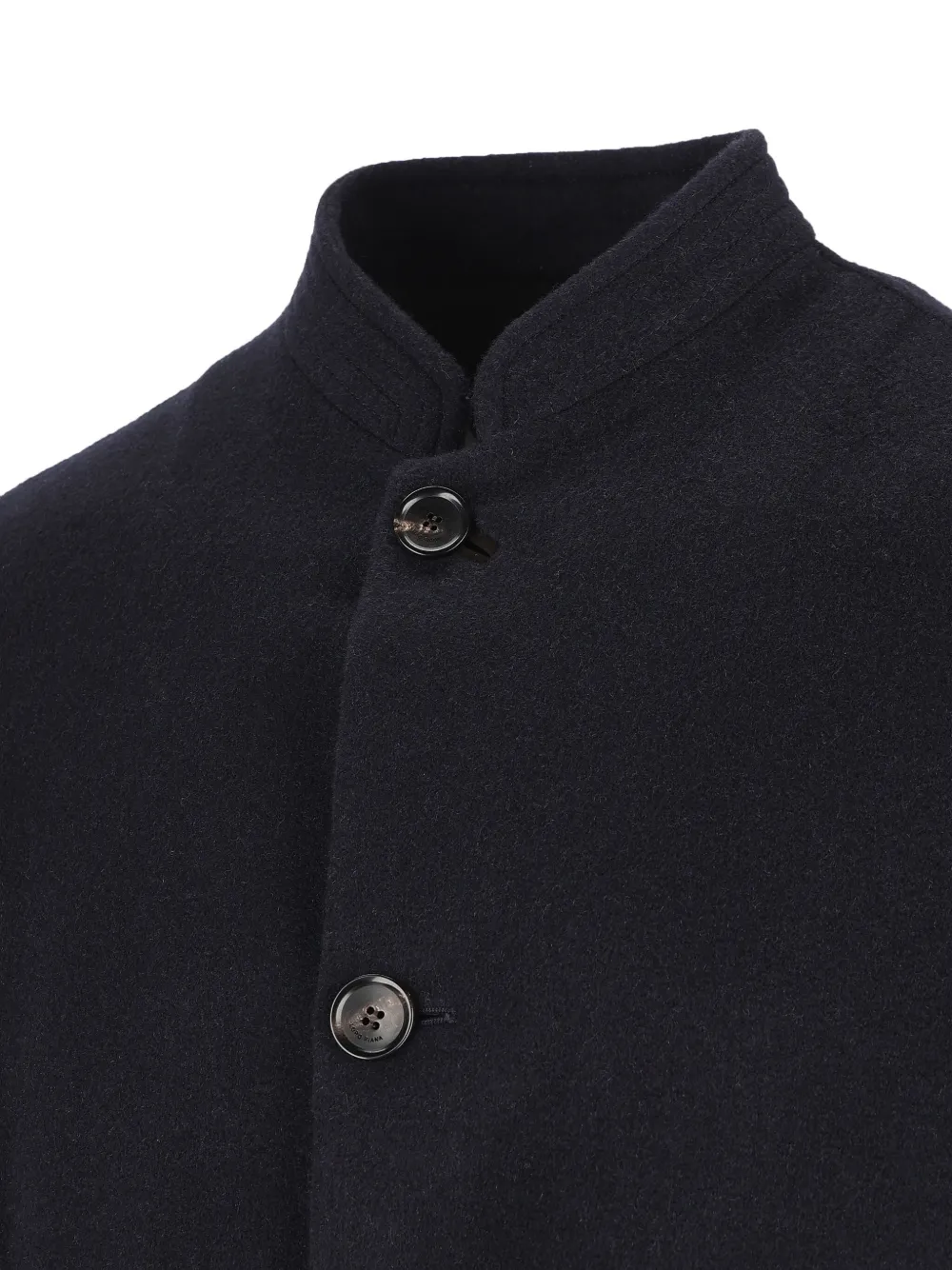 Loro Piana Mandarin-collar Cashmere Coat In Blue