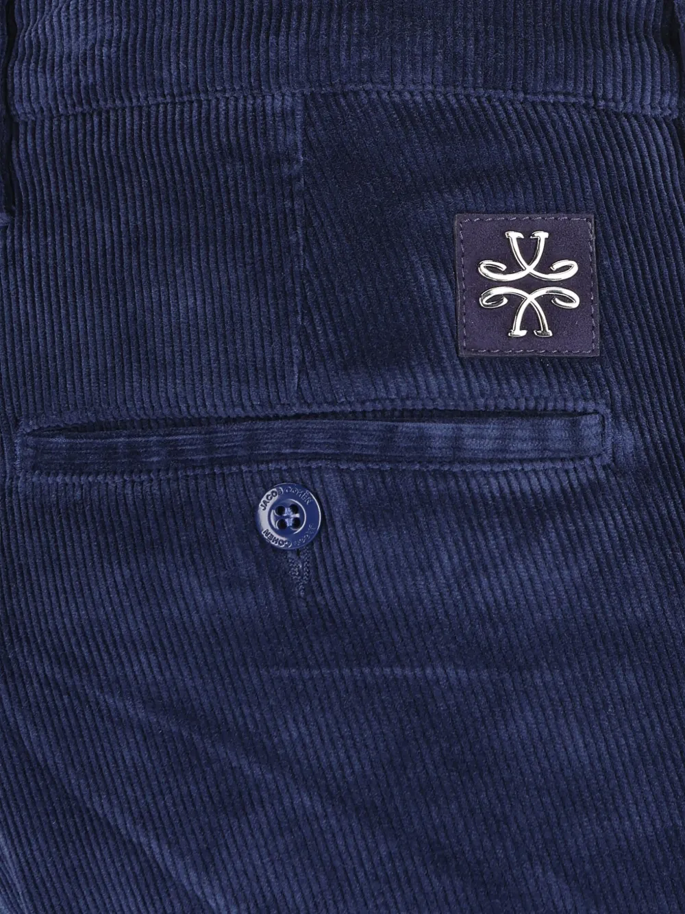 Jacob Cohën Geribbelde paspelbroek Blauw