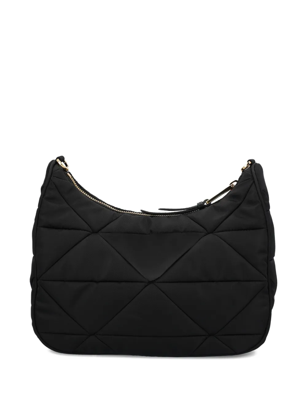 Prada padded triangle-logo shoulder bag - Zwart