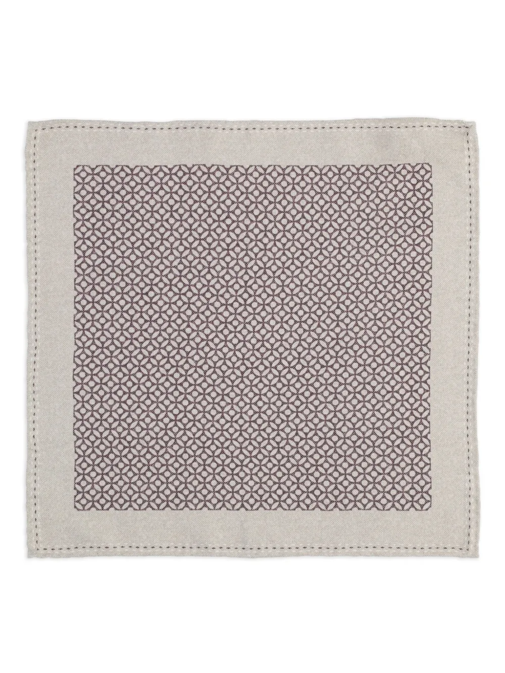 Brunello Cucinelli Geometric-print Poquet Square In Pink