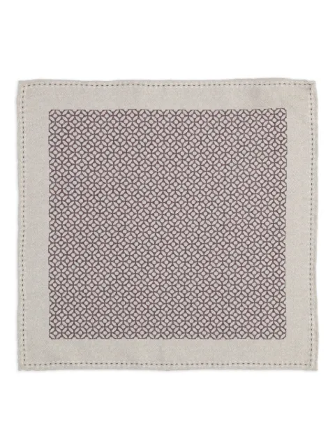 Brunello Cucinelli geometric-print poquet square 