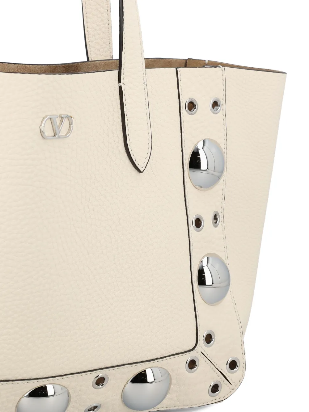Valentino Garavani Nellcôte leren shopper Beige