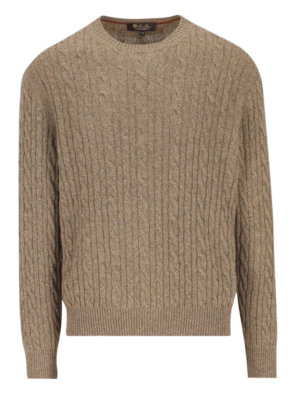 Loro Piana Treccia Cable-knit Sweater In Neutral