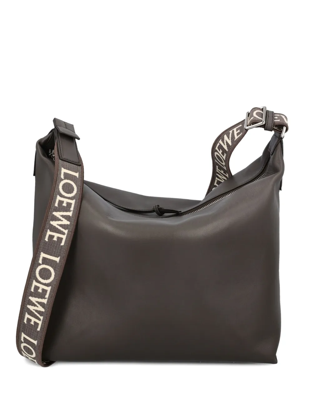 LOEWE Cubi leather logo-strap shoulder bag | Black | Image 1