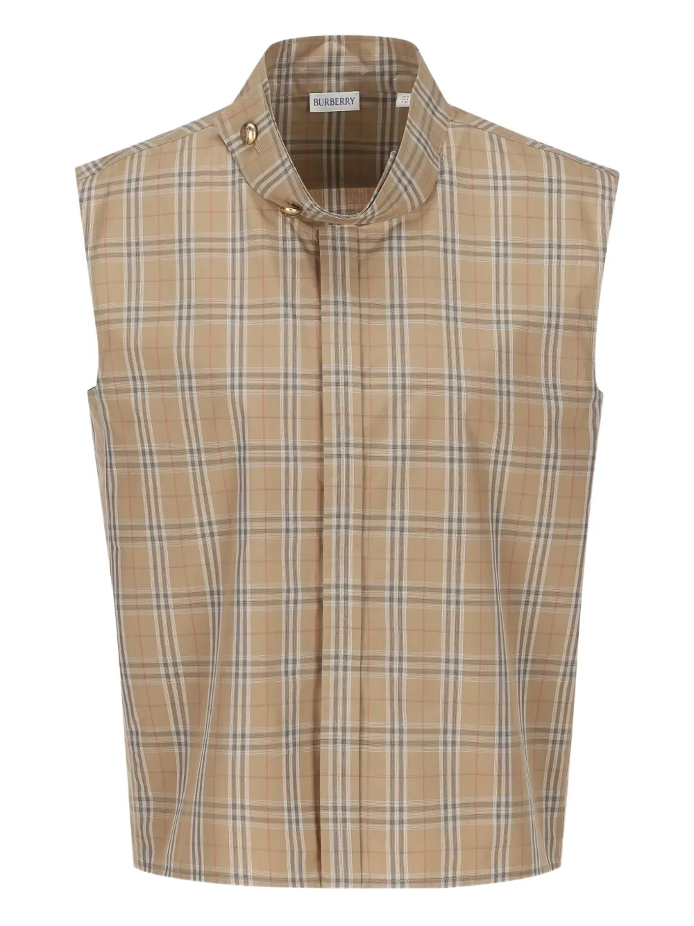 Burberry Check Sleeveless Top In Multi