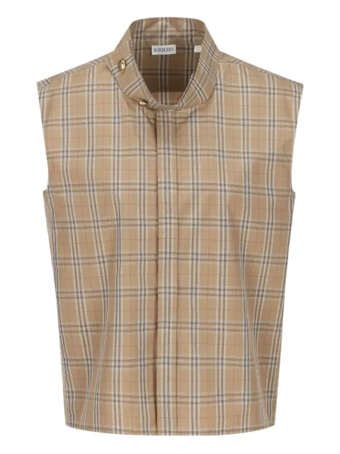 Burberry check sleeveless top