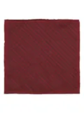 Brunello Cucinelli diagonal-striped silk pocket square - Red