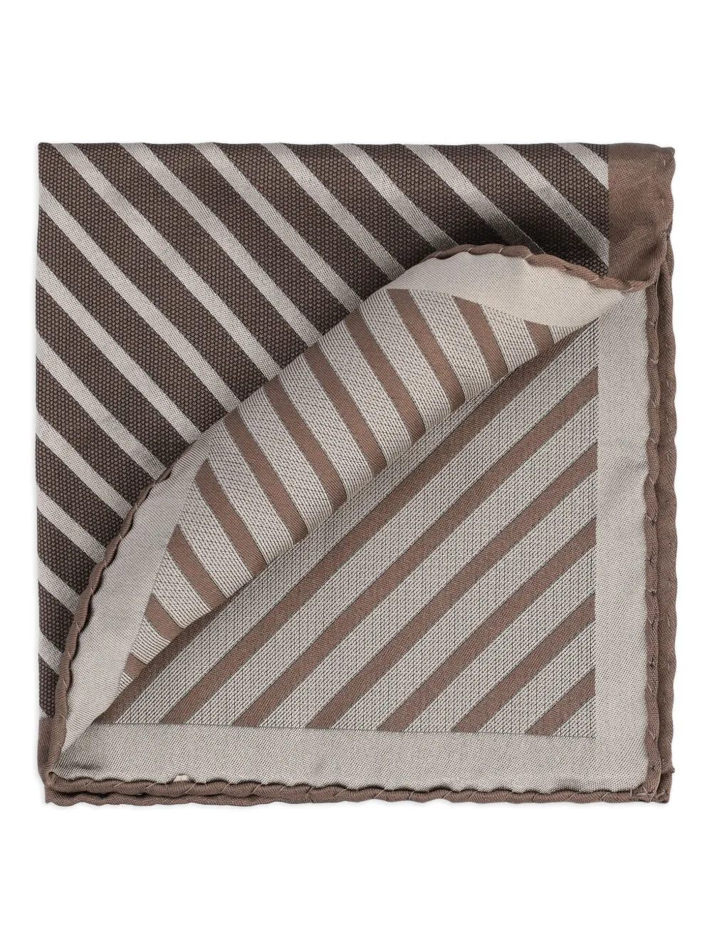 Brunello Cucinelli Gestreepte pochet - Bruin