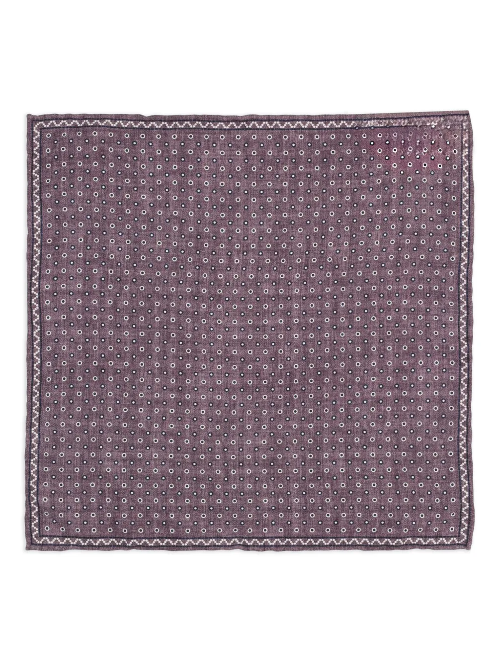 Brunello Cucinelli Geometric-pattern Pocket Square In Purple