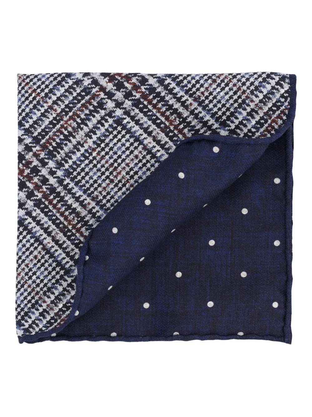Brunello Cucinelli チェック ポケットチーフ - ブルー Brunello Cucinelli チェック ポケットチーフ - ブルー