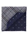 Brunello Cucinelli Prince Wales motif pocket square - Blue