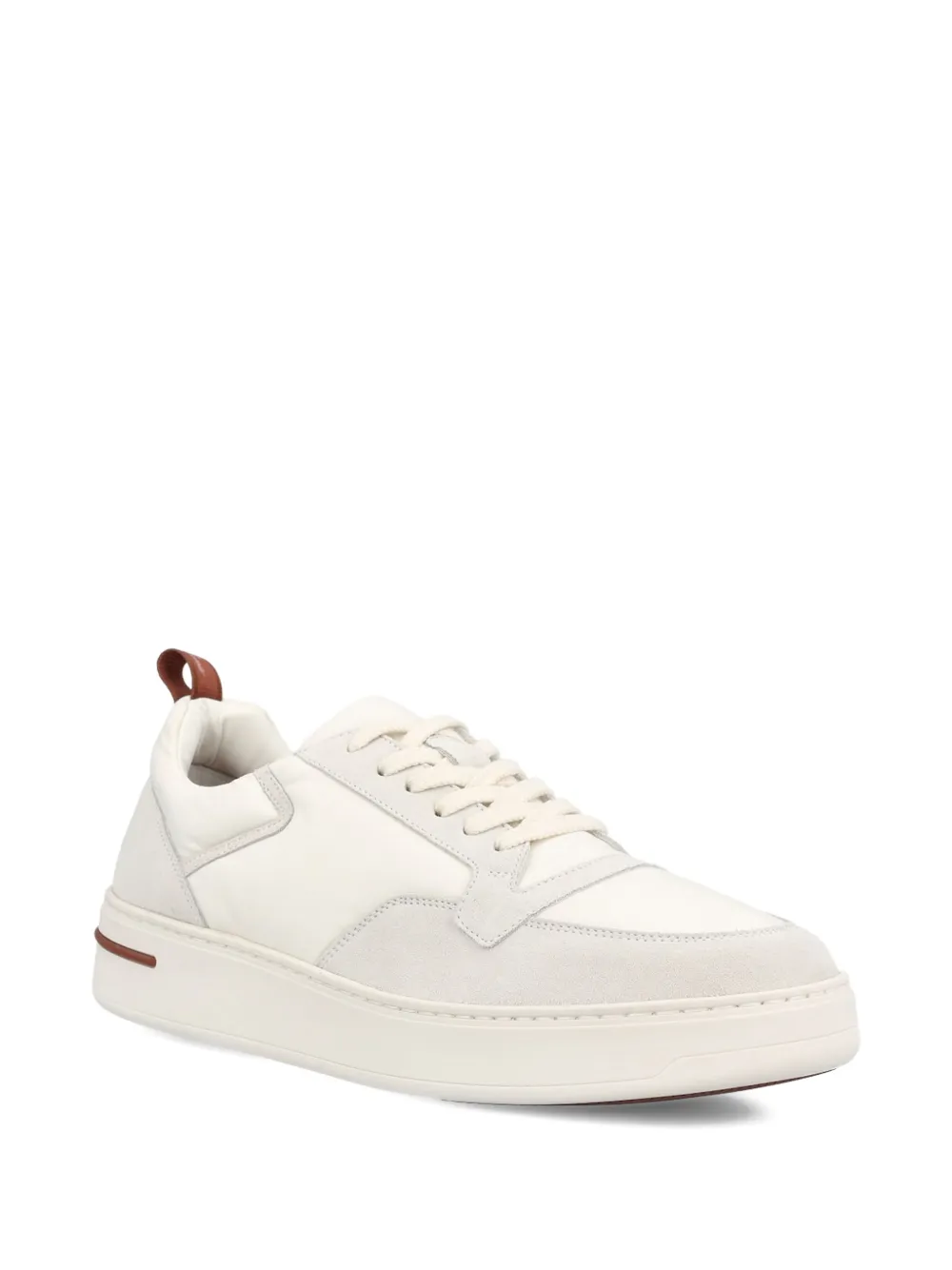 Loro Piana calfskin panelled sneakers White