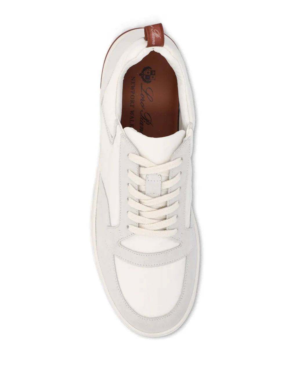 Loro Piana calfskin panelled sneakers White