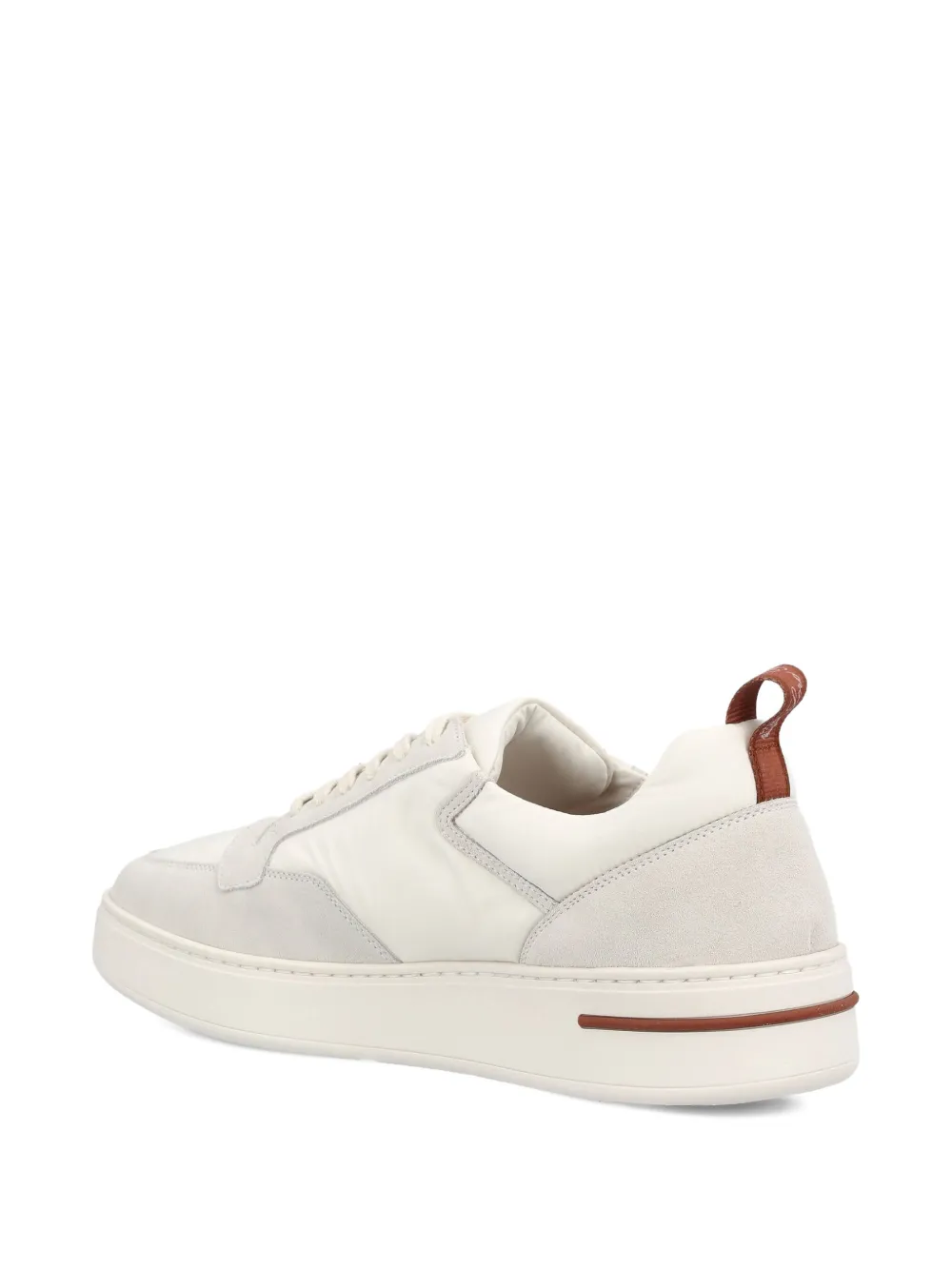Loro Piana calfskin panelled sneakers White