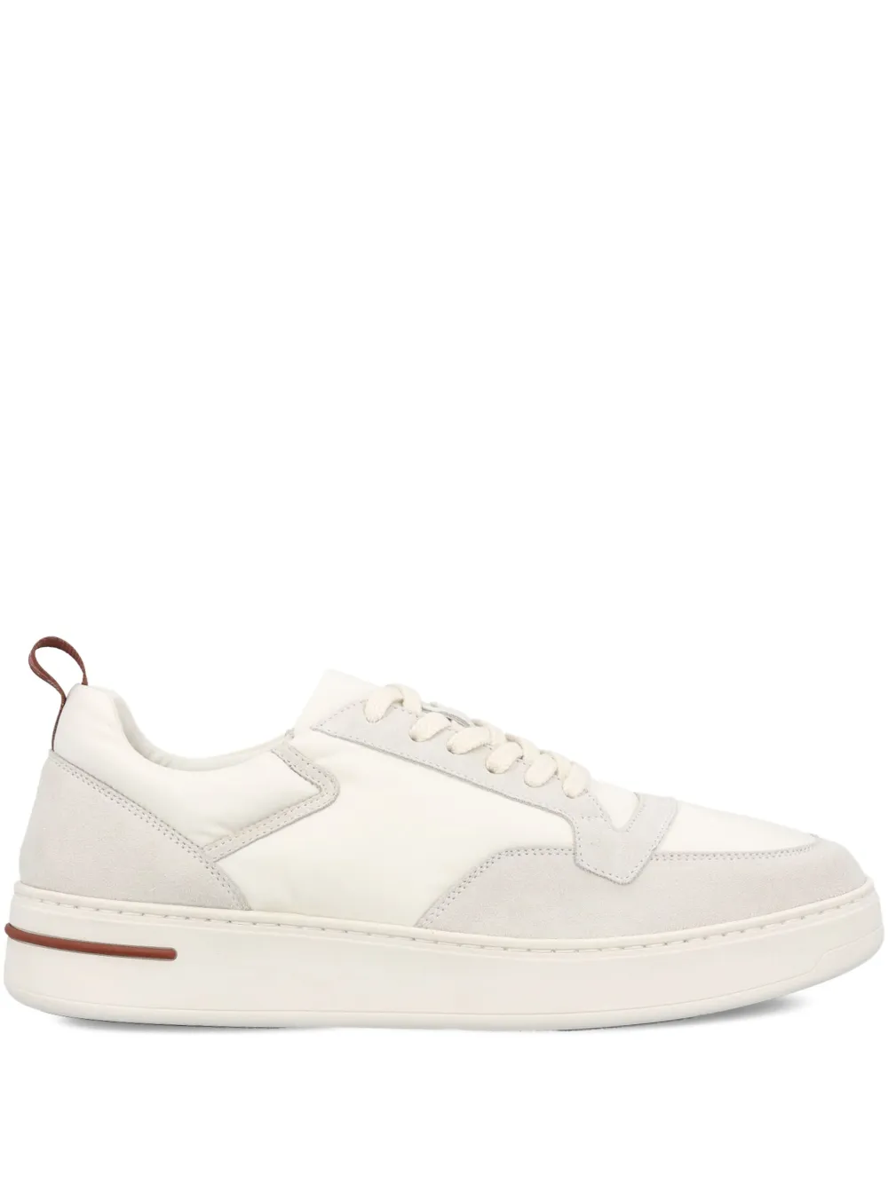 Loro Piana calfskin panelled sneakers White
