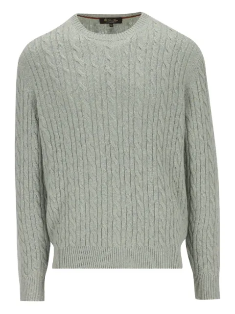 Loro Piana Treccia cable-knit crew-neck sweater