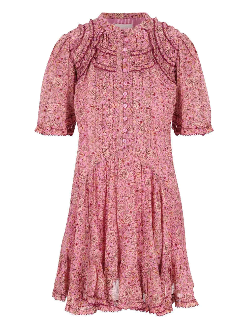 ISABEL MARANT floral-print ruffled dress | Pink | Image 1