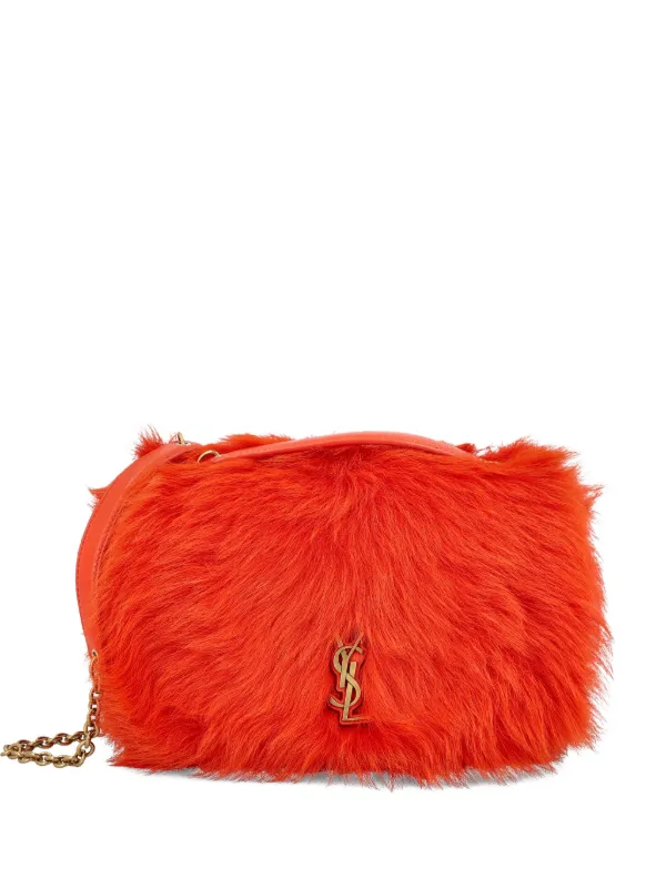 Saint Laurent Small Kate Reversible Shoulder Bag in Orange