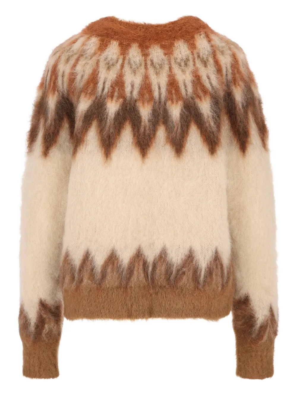Isabel Marant Natalia Fair Isle-knit Sweater In Brown