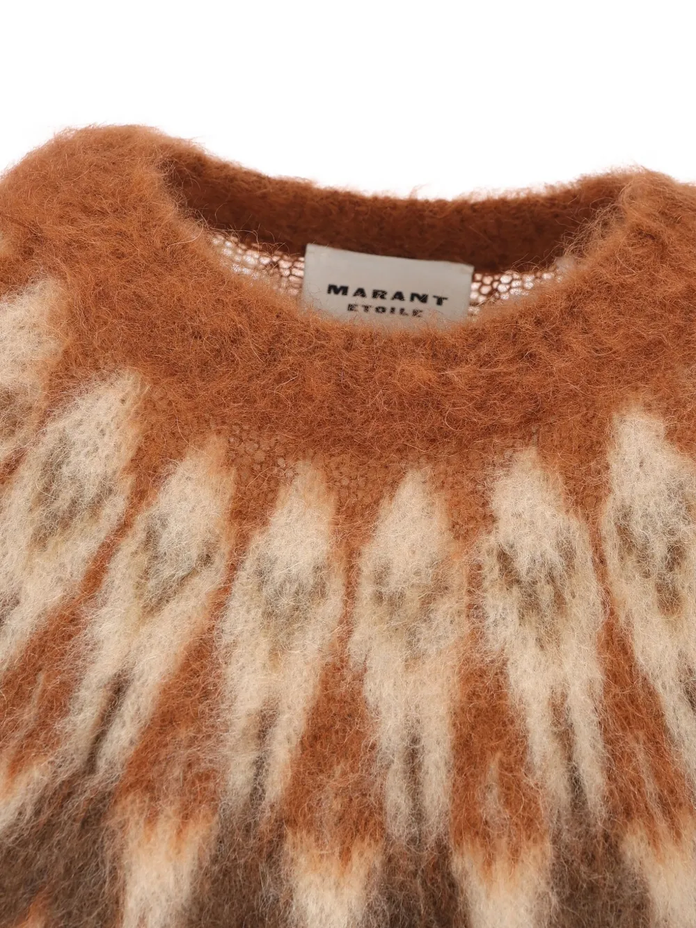 Isabel Marant Natalia Fair Isle-knit Sweater In Brown