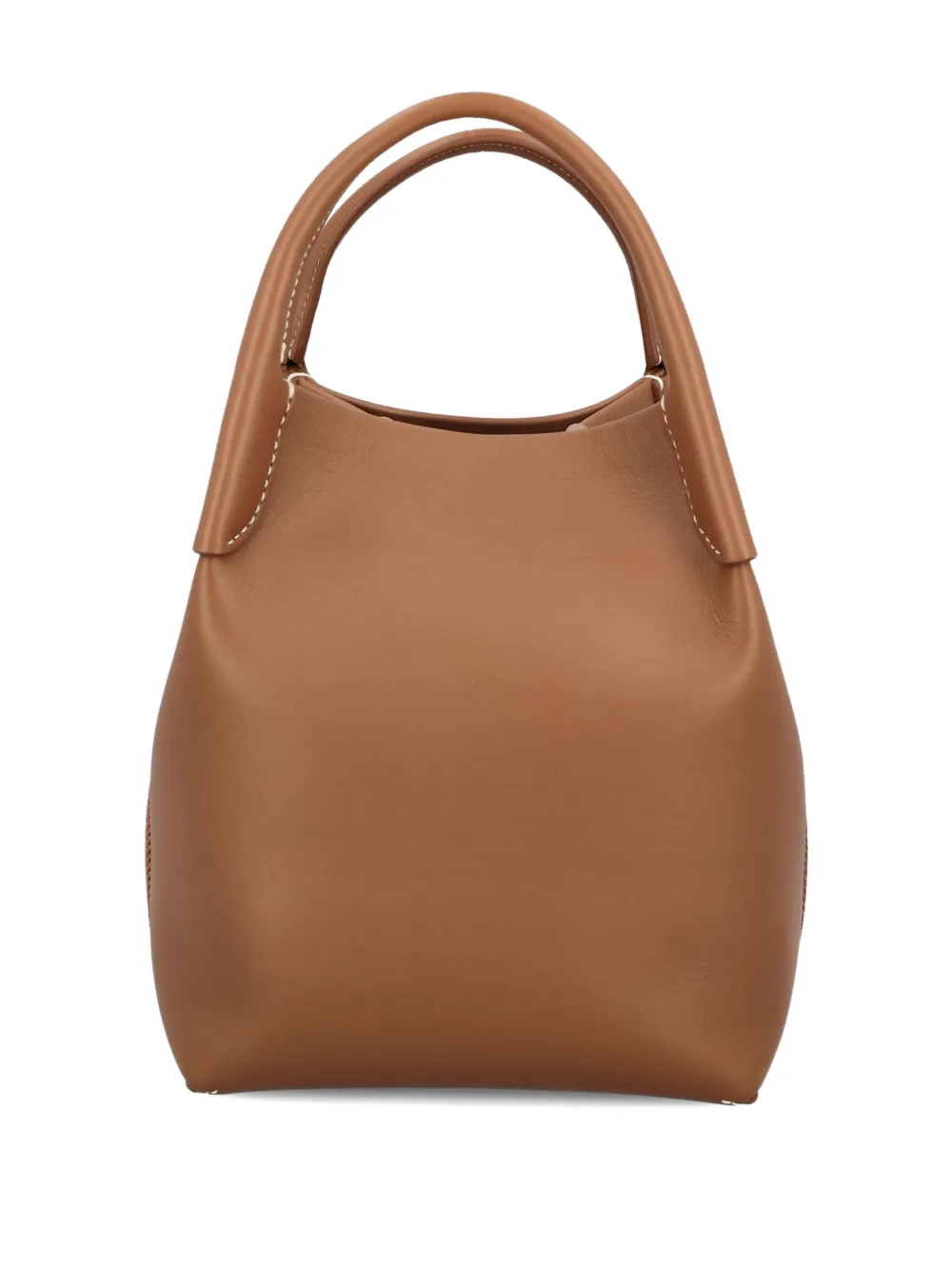 Loro Piana Kalfsleren schoudertas met ringdetail - Bruin