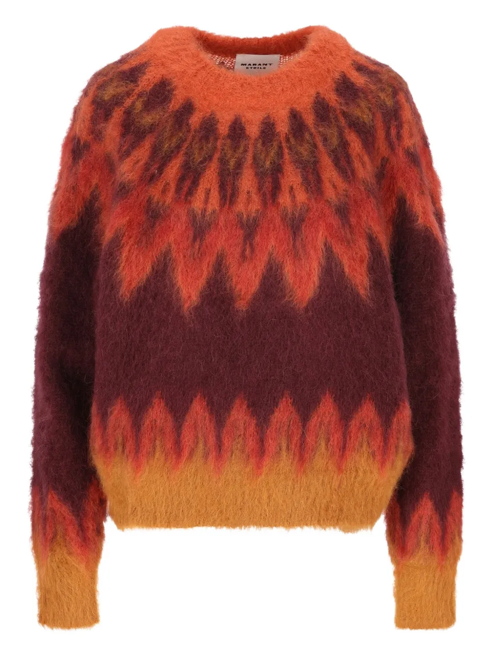 Isabel Marant Natania Flame-pattern Sweater In Multi