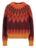 ISABEL MARANT Natania flame-pattern sweater - Orange