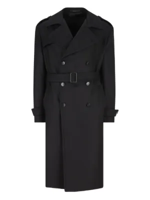 Burberry Trench Coat Midi Chelsea Heritage | Preto | FARFETCH BR