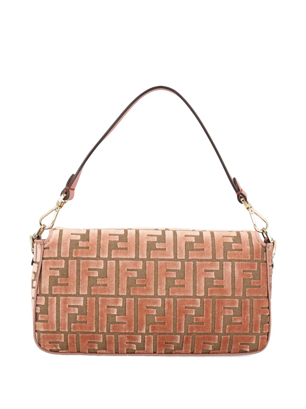 FENDI medium Baguette FF-jacquard shoulder bag - Roze