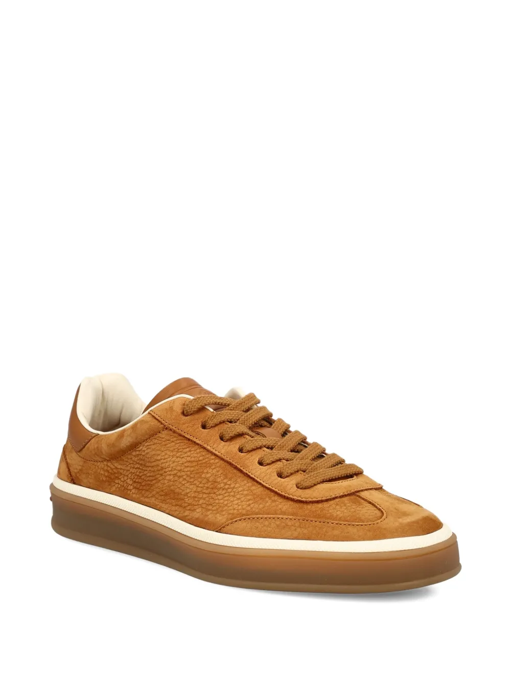 Loro Piana leather lace-up sneakers - Bruin
