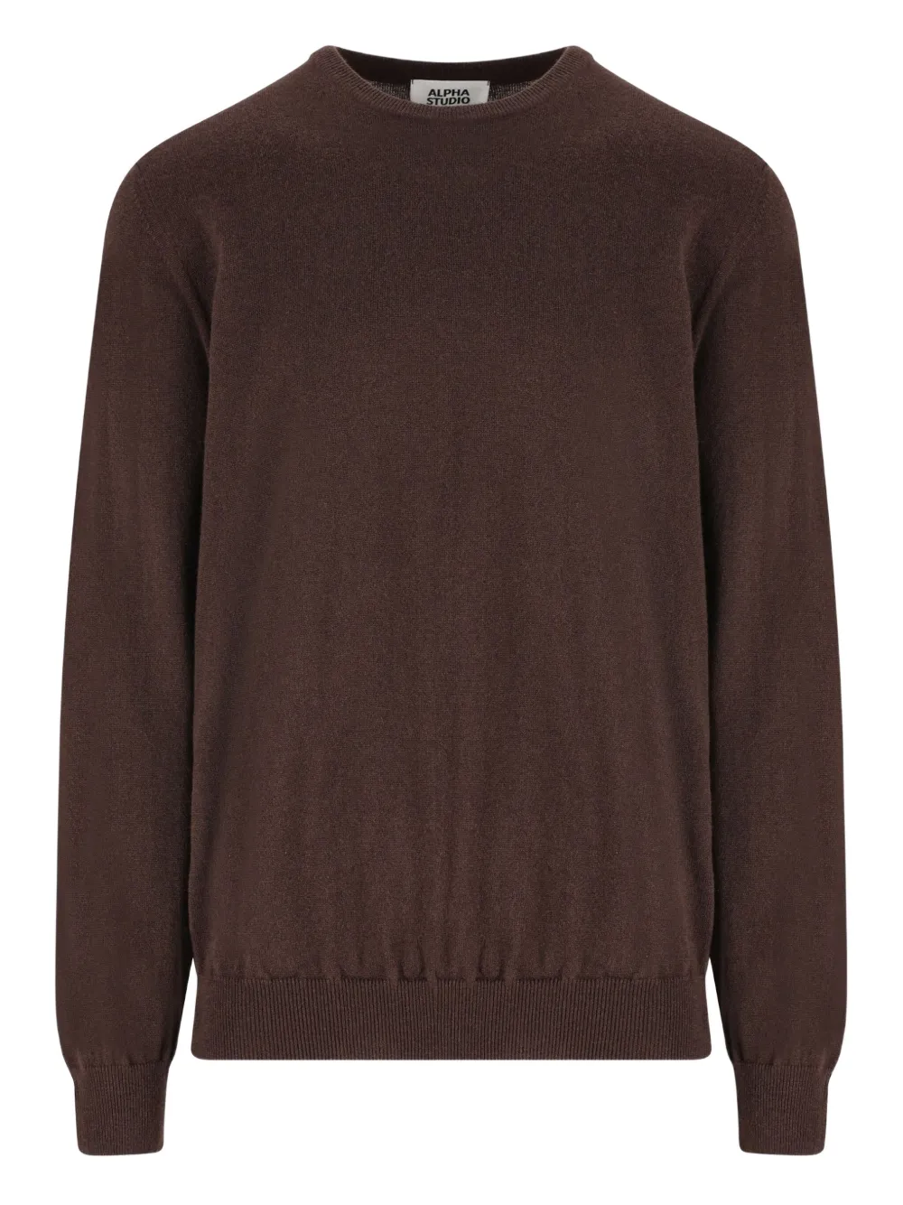 ALPHA STUDIO crew-neck cashmere sweater | Brown | Image 1