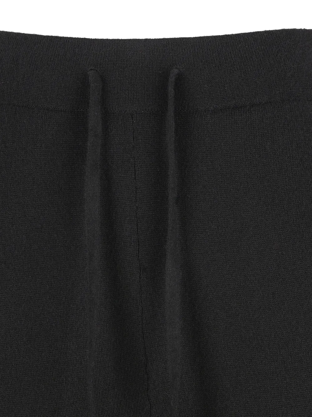 Alpha Studio Drawstring Cashmere Trousers In Black