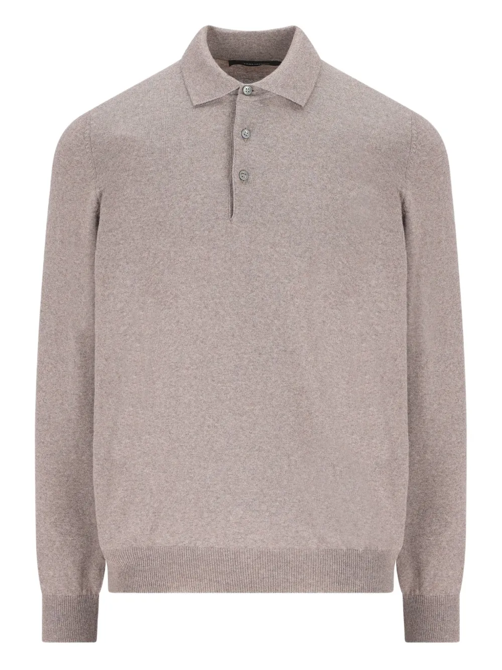 Tagliatore Long-sleeve Polo Shirt In Neutral