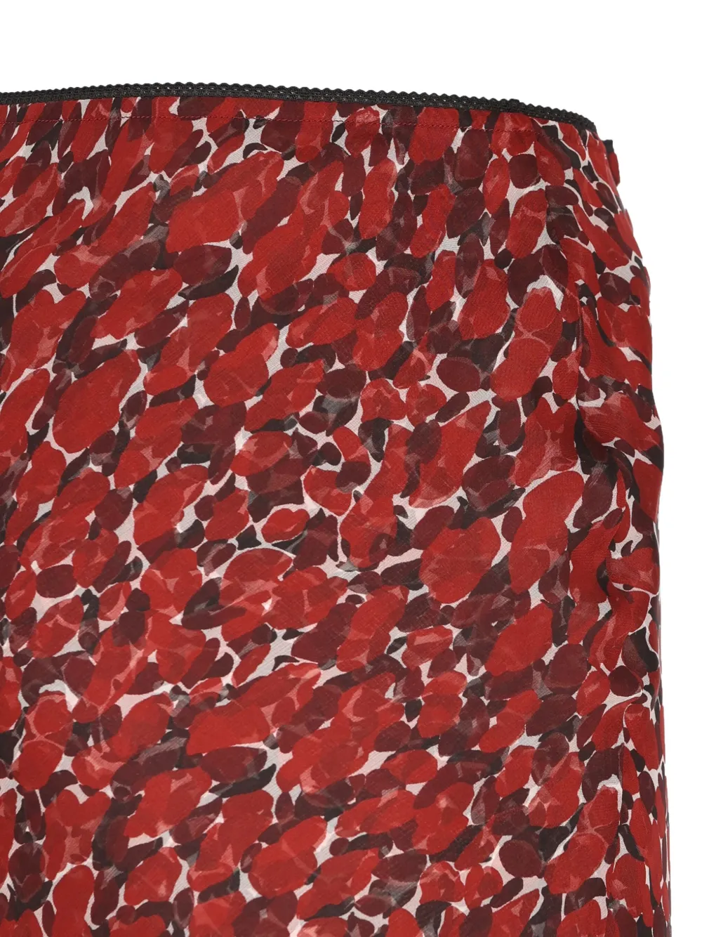Saint Laurent Polka-dot Silk Skirt In Gold