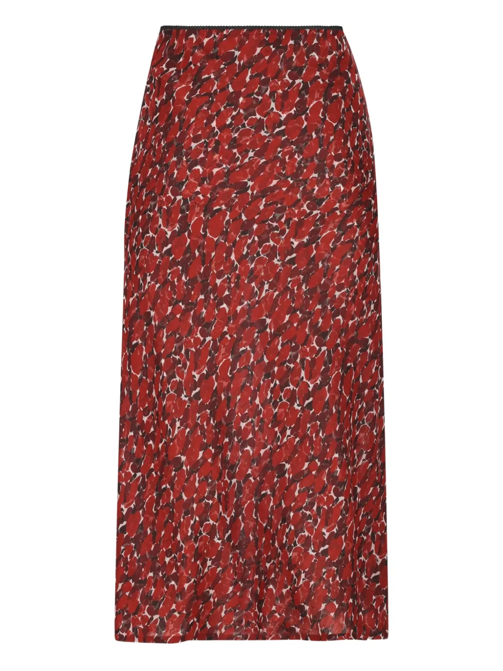 Saint Laurent polka-dot silk skirt - Rood
