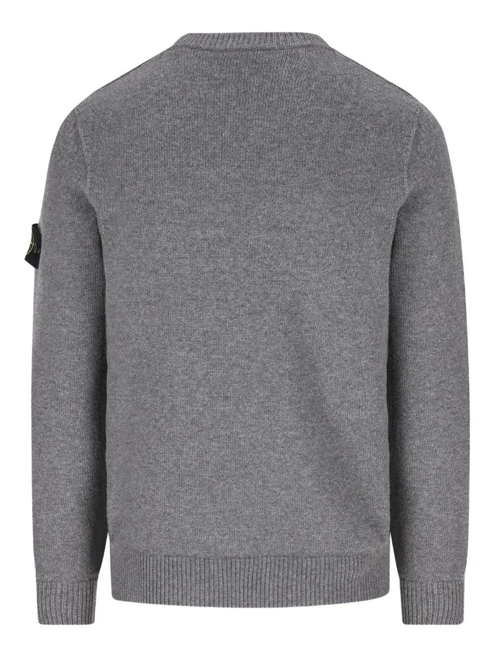 Stone Island logo-patch crew-neck sweater - Grijs