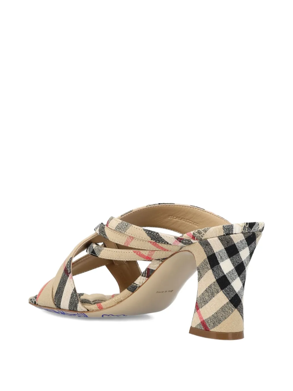 Burberry Sloanne geruite sandalen Beige