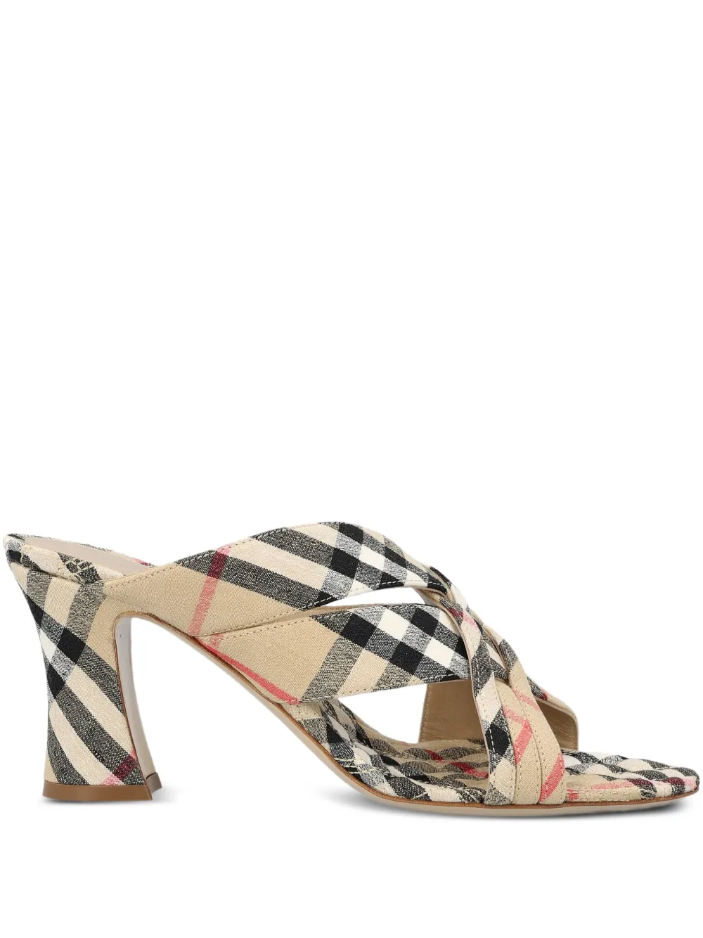 Burberry Sloanne geruite sandalen Beige