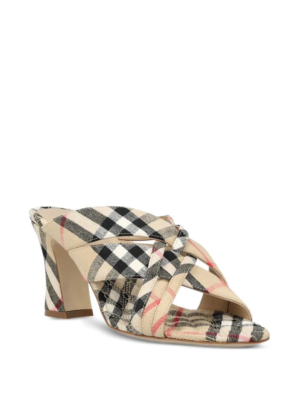Burberry Sloanne geruite sandalen Beige
