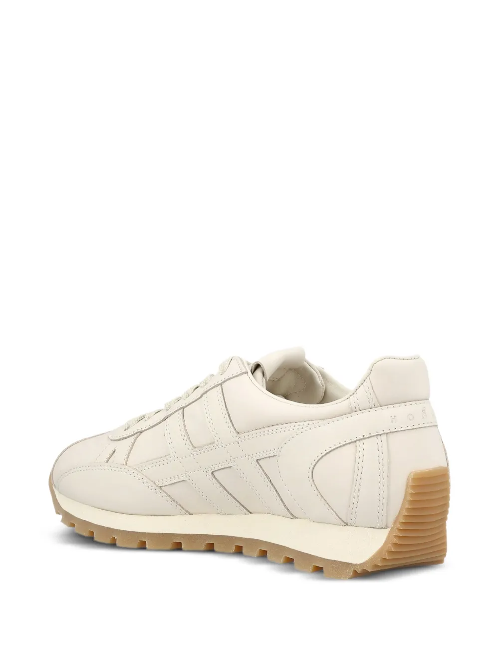 Hogan embossed-logo leather sneakers Neutrals