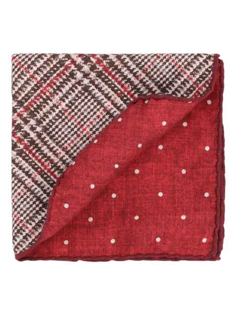 Brunello Cucinelli prince-of-wales polka-dot pocket square