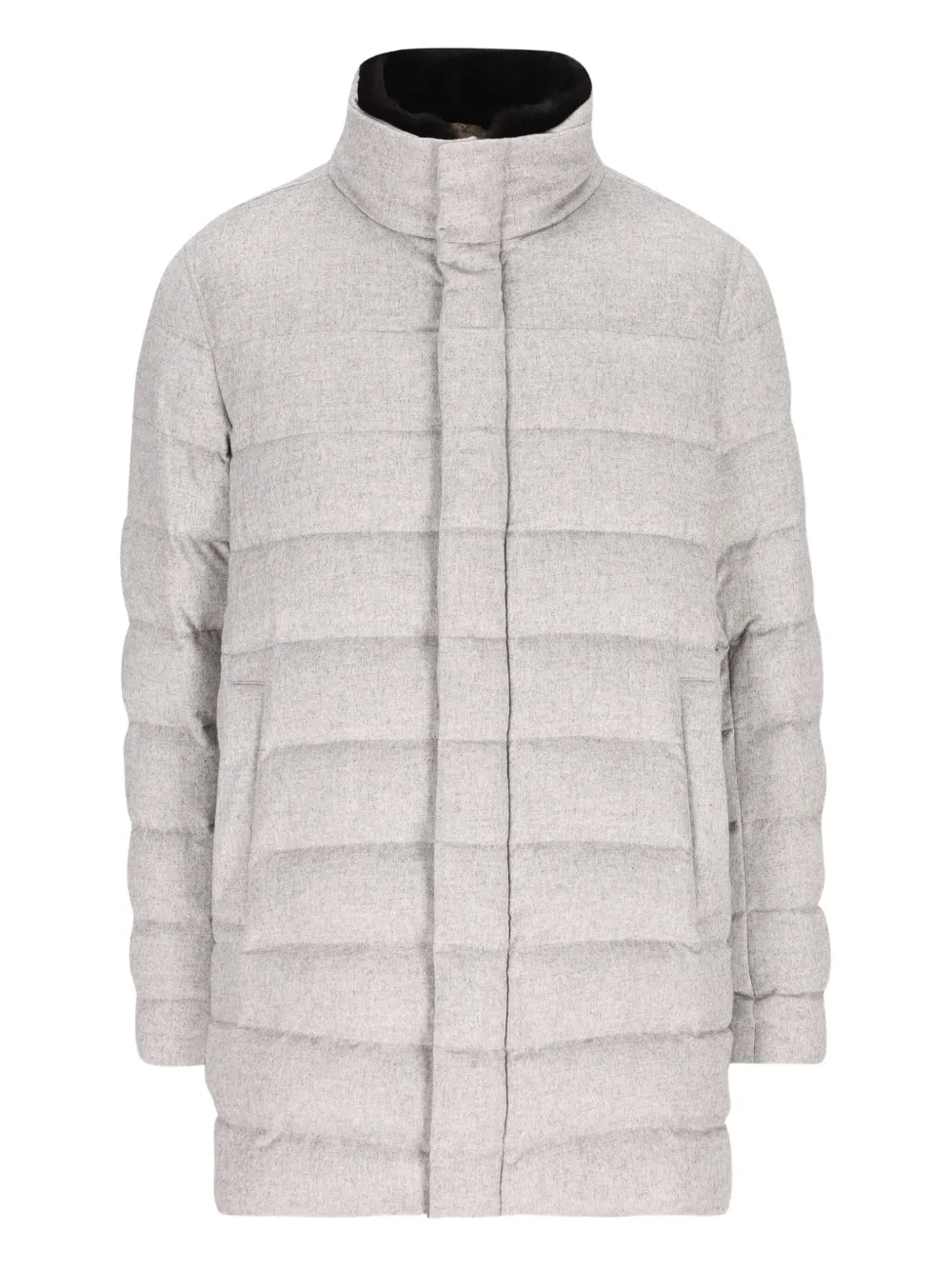 Herno Quilted Down Coat In Gray
